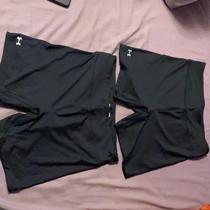 —Set of 2 Large Black under Armour Compression Shorts